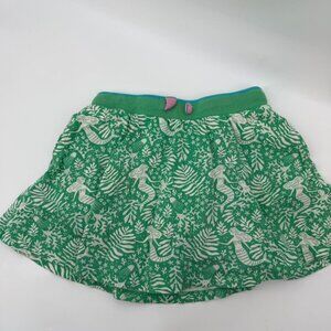 Mini Boden Green Cotton Skort in Mermaids Sz 7/8y